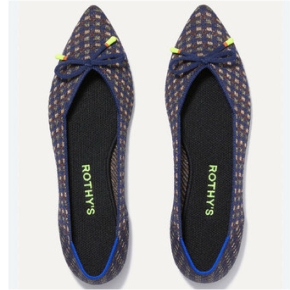 Rothy's The Bow Point Evening Metallic Flat